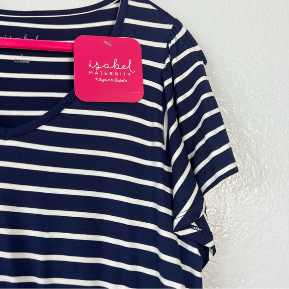 NWT Flutter Short Sleeve Tie-Waist Maternity Top -by Ingrid & Isabel Small - Picture 11 of 16